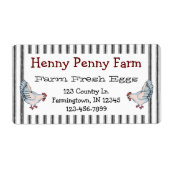 カスタム農場生卵チキンラベル ラベル (正面)