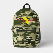 カスタム迷彩柄バックパックパーソナライズされた – 名前またはロゴ プリントバックパック (正面)