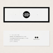 カスタム追加ロゴイヤリングジュエリー表示カード (正面&裏面)