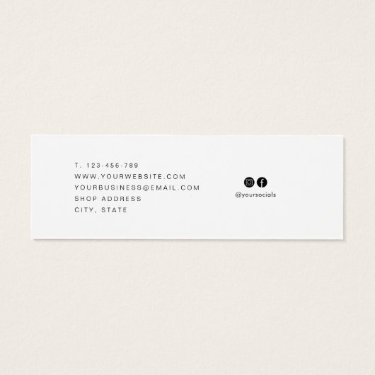 カスタム追加ロゴイヤリングジュエリー表示カード (裏面)