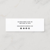 カスタム追加ロゴ4穴スタッドイヤリングディスプレイ スキニー名刺 (裏面)