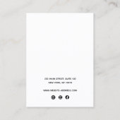 カスタム追加ロゴ6穴スタッドイヤリングディスプレイブシン 名刺 (裏面)