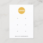 カスタム追加ロゴ6穴スタッドイヤリングディスプレイブシン 名刺 (正面)