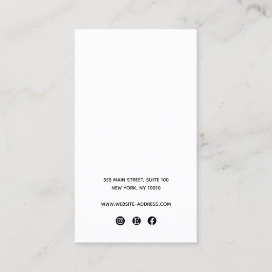 カスタム追加ロゴ6穴スタッドイヤリングディスプレイブシン 名刺 (裏面)