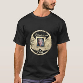 カスタム追悼エンジェルウィングス 写真追加可能 Tシャツ