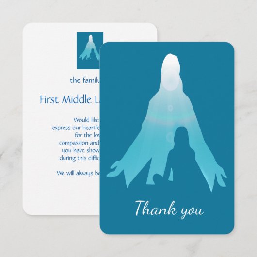 カスタム追悼 感謝 イエスは私の中に 招待状 (正面/裏面)