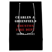 カスタム退職した消防用薄型レッドライン ミディアムペーパーバッグ (裏面)