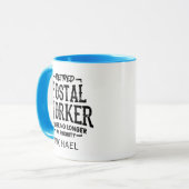 カスタム退職した郵便局員 マグカップ (正面左)