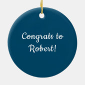 カスタム退職オーナメント セラミックオーナメント (裏面)