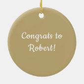 カスタム退職オーナメント セラミックオーナメント (裏面)