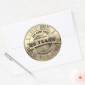 カスタム退職ステッカー ラウンドシール (封筒)