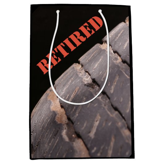 カスタム退職抱き枕 ミディアムペーパーバッグ (正面)