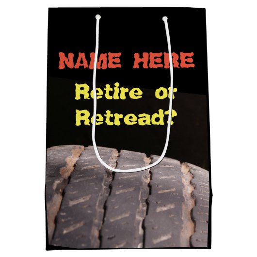 カスタム退職抱き枕 ミディアムペーパーバッグ (裏面)