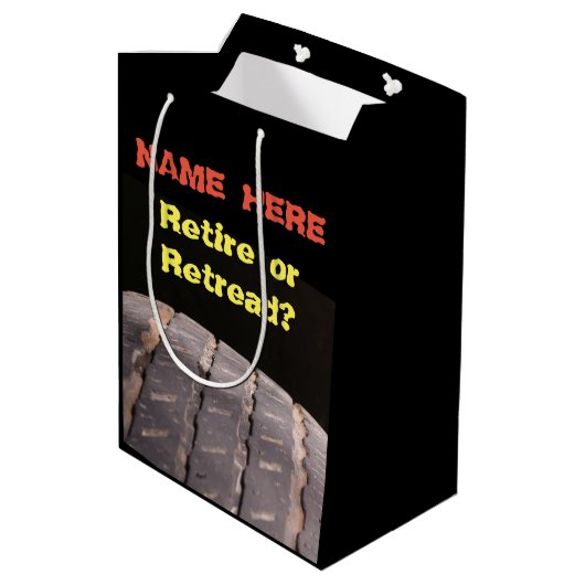 カスタム退職抱き枕 ミディアムペーパーバッグ (裏面アングル)