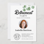 カスタム退職招待状 招待状 (正面)