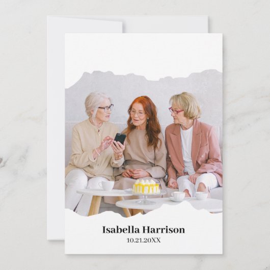 カスタム退職招待状 招待状 (裏面)