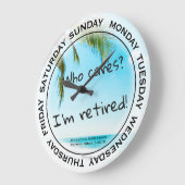 カスタム退職気に者 ラージ壁時計 (傾斜)