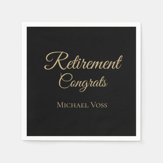 カスタム退職用ナプキン スタンダードカクテルナプキン (正面)