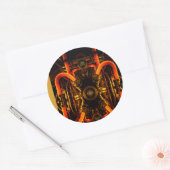 カスタム透明シール - お好きなテキストやロゴを ラウンドシール (封筒)