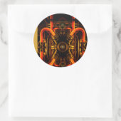 カスタム透明シール - お好きなテキストやロゴを ラウンドシール (バッグ)