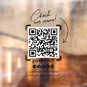 カスタム透明ビジネスQRコードソーシャルメディア ウィンドウサイン (シート2)