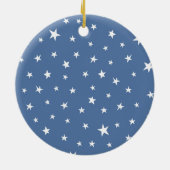 カスタム通りシーンのクリスマス装飾 セラミックオーナメント (裏面)