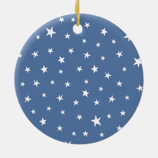 カスタム通りシーンのクリスマス装飾 セラミックオーナメント (裏面)