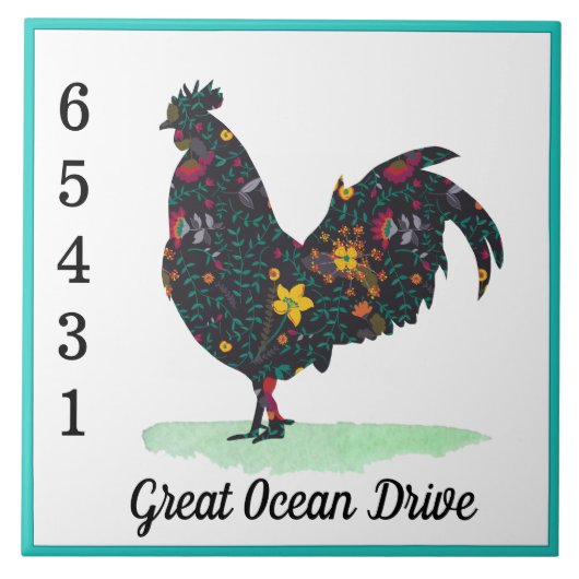 カスタム通り名屋番号フローラ タイル (正面)