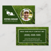 カスタム造園サービス及び芝生気に 名刺 (正面/裏面)
