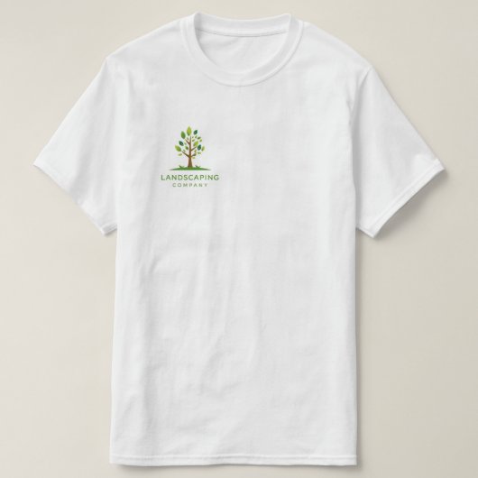 カスタム造園会社Tシャツ | プロフェッショナル Tシャツ (デザイン正面)