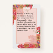 カスタム連絡Card Medical Alert Emergency バッジ (裏面)