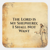 カスタム週刊聖書聖句イエズスの教え スクエアシール (正面)