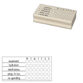 カスタム週間習慣トラッカー｜3" x 1.5" ジャーナル ラバースタンプ (押印)