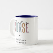 カスタム遠隔測定ナース遠隔測定の看護ギフト ツートーンマグカップ (正面左)
