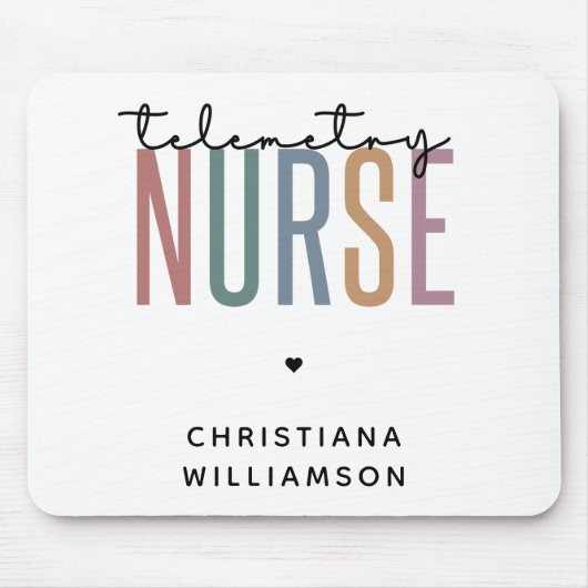 カスタム遠隔測定ナース遠隔測定の看護ギフト マウスパッド (正面)