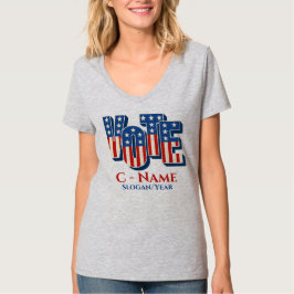 カスタム選パーソナライズされた選投票 Tシャツ