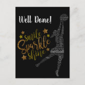 カスタム選手のテーマよく行われたネットボール ポストカード (正面)