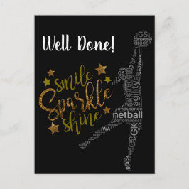 カスタム選手のテーマよく行われたネットボール ポストカード