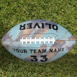 カスタム選手の名前と番号チームの水色 アメリカンフットボール