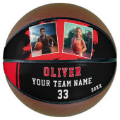 カスタム選手の名前番号チーム2の写真 バスケットボール (正面)