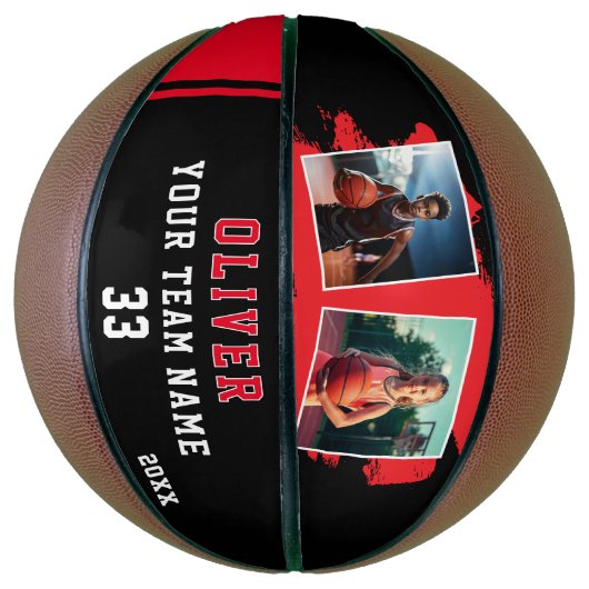 カスタム選手の名前番号チーム2の写真 バスケットボール (縦)