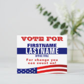 カスタム選挙テンプレートはがき ポストカード (スタンド正面)