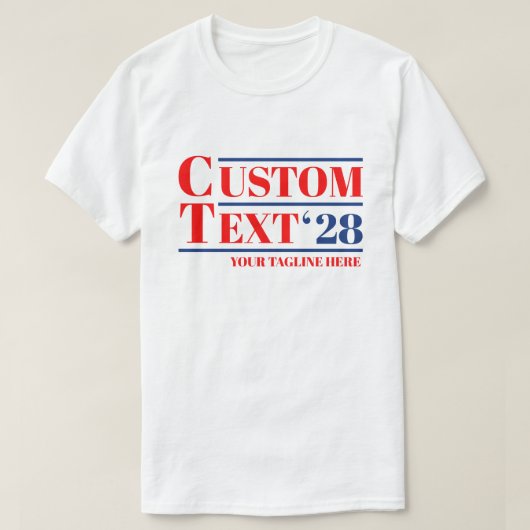 カスタム選挙Tシャツ（名前と年号） Tシャツ (デザイン正面)