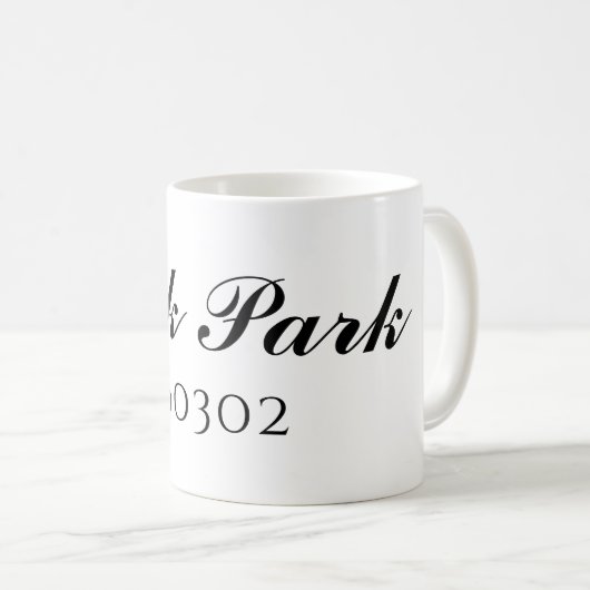 カスタム郵便番号の変更 コーヒーマグカップ (正面右)