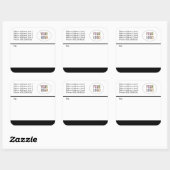 カスタム郵送ラベルのロゴ差出人住所 スクエアシール (シート)