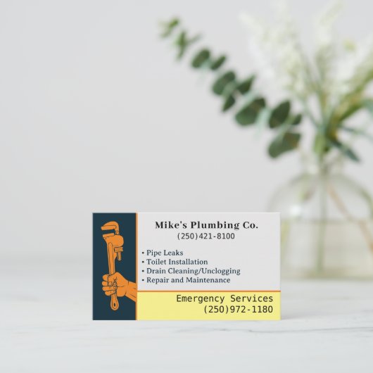 カスタム配管工事プロフェッショナル 名刺 (スタンド正面)