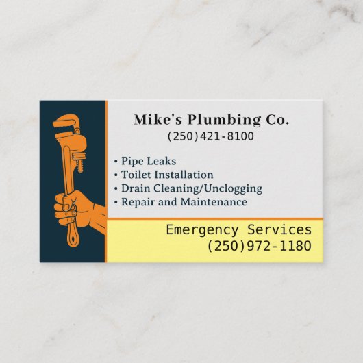 カスタム配管工事プロフェッショナル 名刺 (正面)