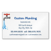 カスタム配管工事請負業者 マグネット名刺 (正面)