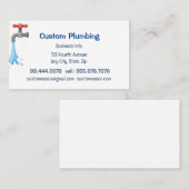 カスタム配管工事請負業者 名刺 (正面/裏面)