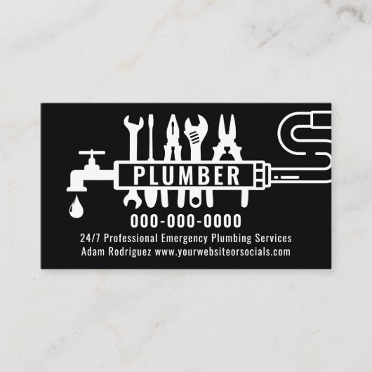 カスタム配管工 名刺 (正面)